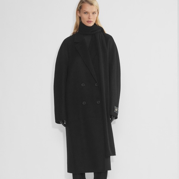 Aritzia Babaton The Slouch Double Face Coat Recycled Wool - Picture 1 of 12